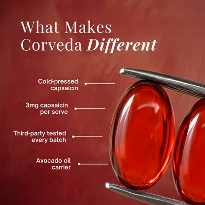 Corveda Capsaicin Circulation - Cayenne Pepper Softgels