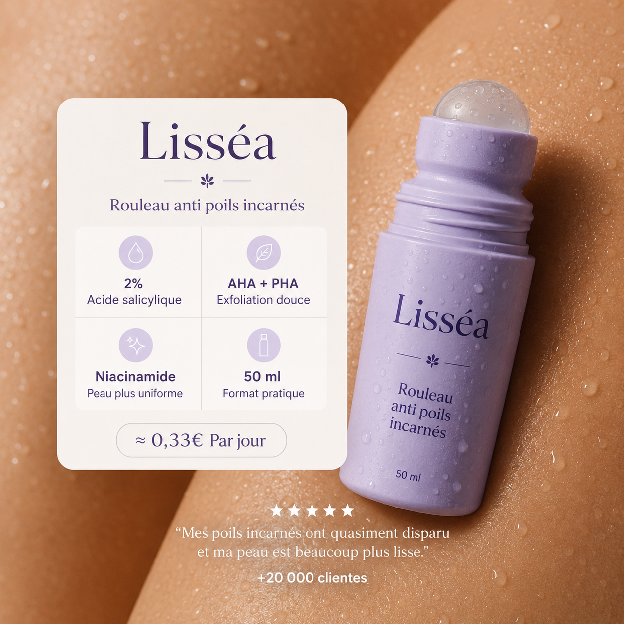 Lisséa™ Rouleau Anti Poils Incarnés